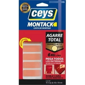 Cinta De Montaje Precortada 48X19Mm Ceys Montack Rojo