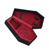 Ioensy - Joyero En Forma De Ataúd, Decoración Negra De Halloween Para Pendientes, Anillos, Pulseras