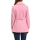 thumbnail image 3 of INSPIRE CHIC Abrigo de Invierno para Mujer con Cuello Abatible y Botonadura Simple con Bolsillos L Rosa, 3 of 8