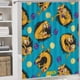 thumbnail image 5 of CatDog-theme 4-Piece Shower Curtain Set with Rugs, Waterproof Bathroom Decor Set Includes Bath Mat, U-Shaped Rug, Toilet Lid Cover and Curtain with Hooks, 5 of 6
