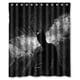 thumbnail image 1 of Cortina de ducha de Batman Dark Bw Hero Art con ganchos, tamaño 60 x 72 pulgadas, 1 of 3