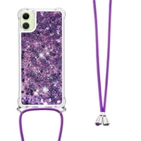 Funda Foxdock Para Samsung Galaxy A06 Con Cuerda Ajustable, Brillo Líquido, Protección Antigolpes Y Lente – Ideal Para Regalo