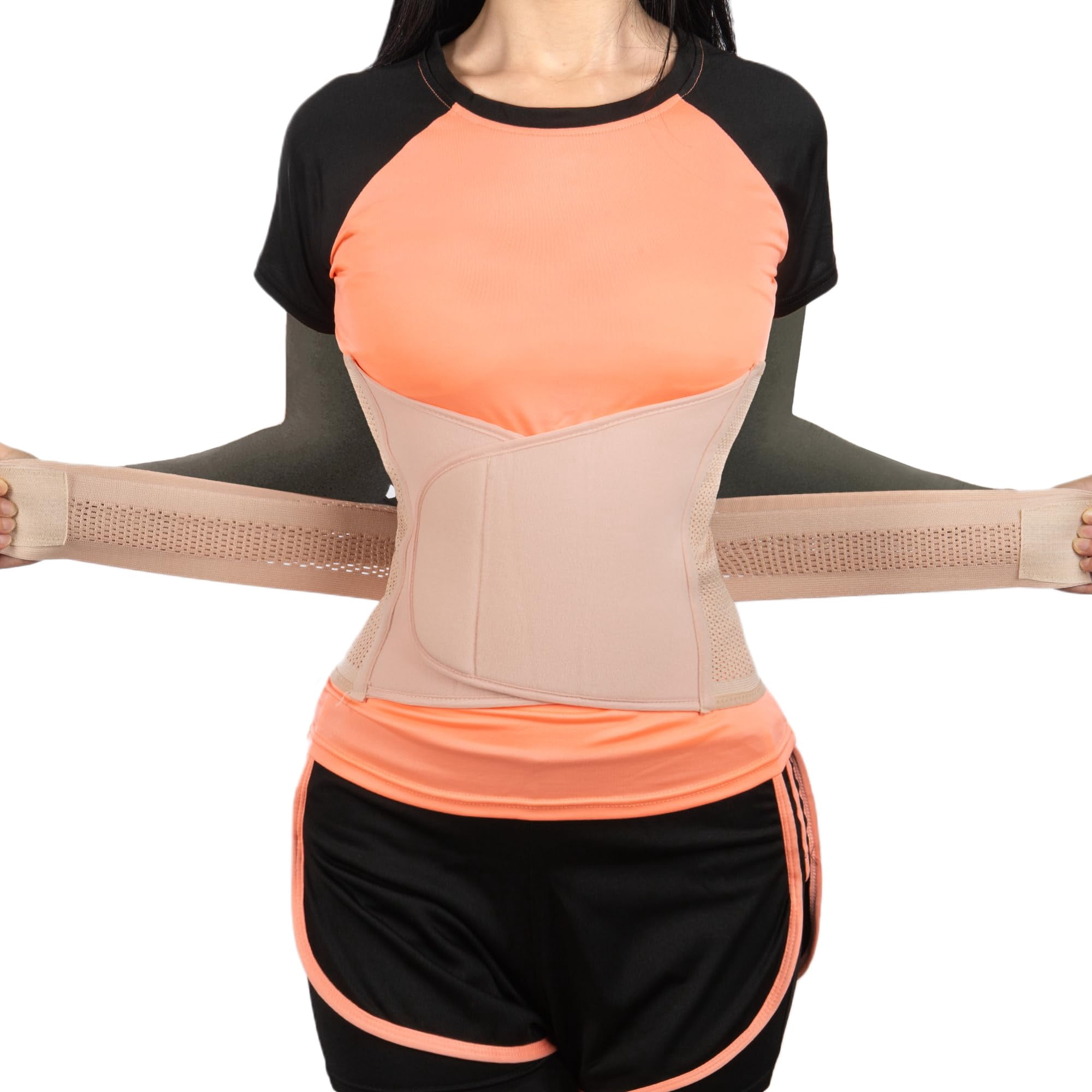 Supportsmart - Faja Postparto Inteligente Shrink - Faja De Soporte Para Abdomen - Banda Postparto, Faja Adelgazante, Moldeadora De Cuerpo Y Cintura, Banda De Soporte Post Cirugía De Embarazo (beige, Grande/x-grande)