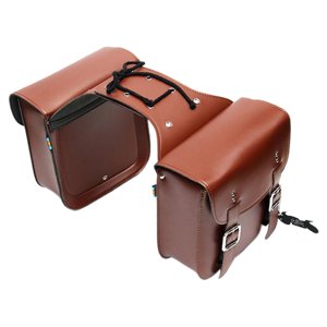 Magideal - Bolsas Para Sillín De Motocicleta, Bolsas Laterales Para Asiento Trasero, Alforjas Universales De Gran Capacidad, Fácil Instalación, Accesorios Para Marrón
