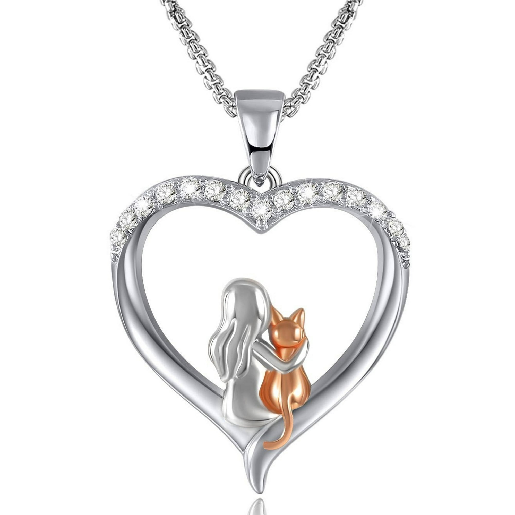 Vousez - Collar Mujer Gato Mascota Plata 925