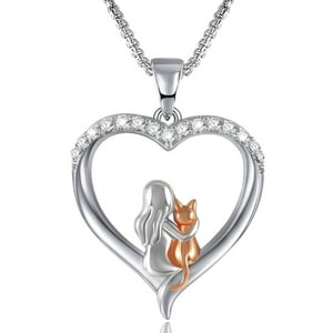 Vousez - Collar Mujer Gato Mascota Plata 925