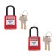 thumbnail image 5 of 2xsafety candado de bloqueo con llave diferente 38mm grillete rojo, 5 of 5