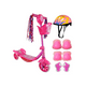 thumbnail image 3 of Patinete ruedas niños kit protección casco rosado, 3 of 3