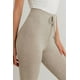 thumbnail image 3 of Saronite Leggings de Cintura Alta y Largo Completo de Punto Acanalado de Algodón Básico, Gris (para Mujer), 3 of 4