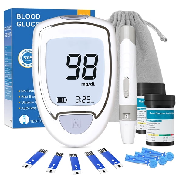 Kit Medidor de Glucosa CAKRNPS con 100 Tiras Reactivas