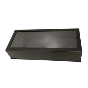 Magideal - Caja De Flores Vacía, Caja De Regalo Rellenable, Caja De Regalo Con Forma De Letra I Love U, Artesanía Diy, Cartón, Contenedor Para Fiestas Del Día De Negro