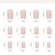 thumbnail image 2 of 24 uñas postizas nude, uñas postizas francesas cortas, uñas de presión con diseños, pegatinas acrílicas, puntas de uñas artificiales de cobertura completa para decoración de uñas de niñas (desnudo fra, 2 of 5