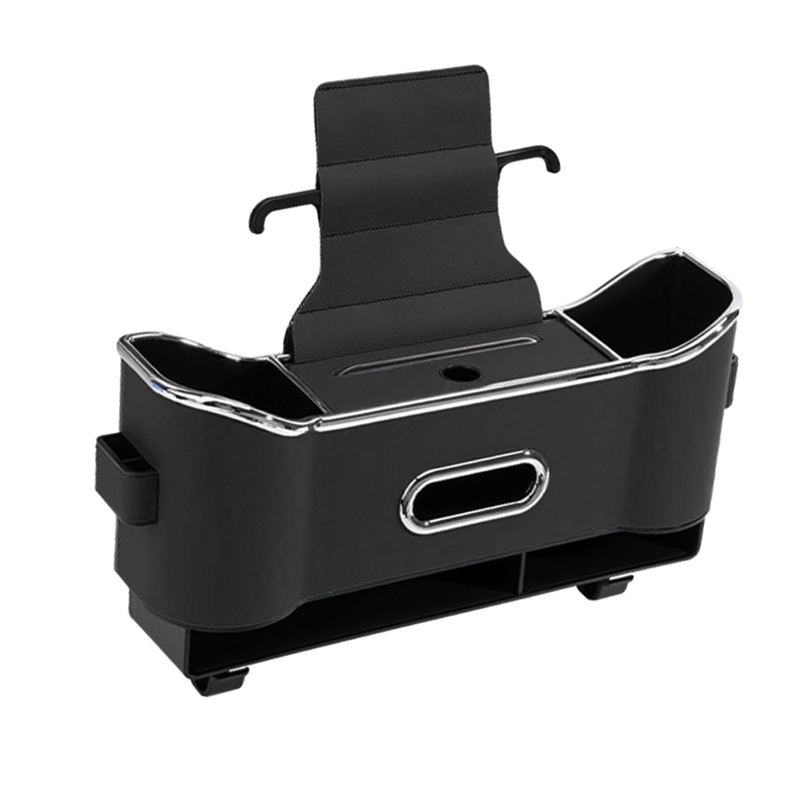 Ioensy - Caja De Almacenamiento Para Asiento Trasero, Soporte Para Pañuelos, Organizador Para Asiento Trasero, Caja De Almacenamiento Negra