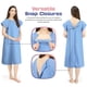 thumbnail image 4 of Bata de hospital NY Threads para mujer, suave y elegante, azul cielo, 4 of 7