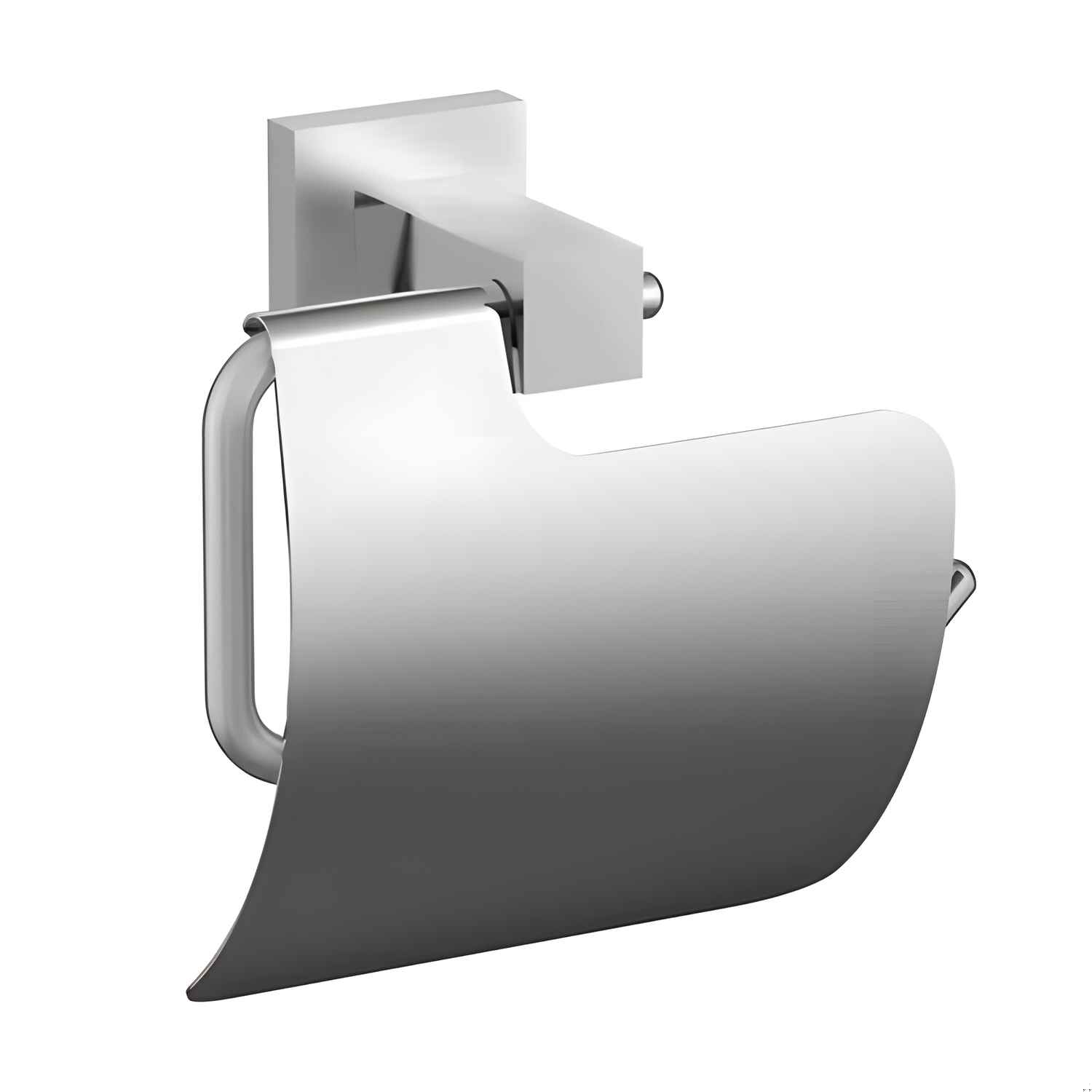 Porta Rollo Con Tapa Volga Acero Inoxidable Satinado - Nibsa