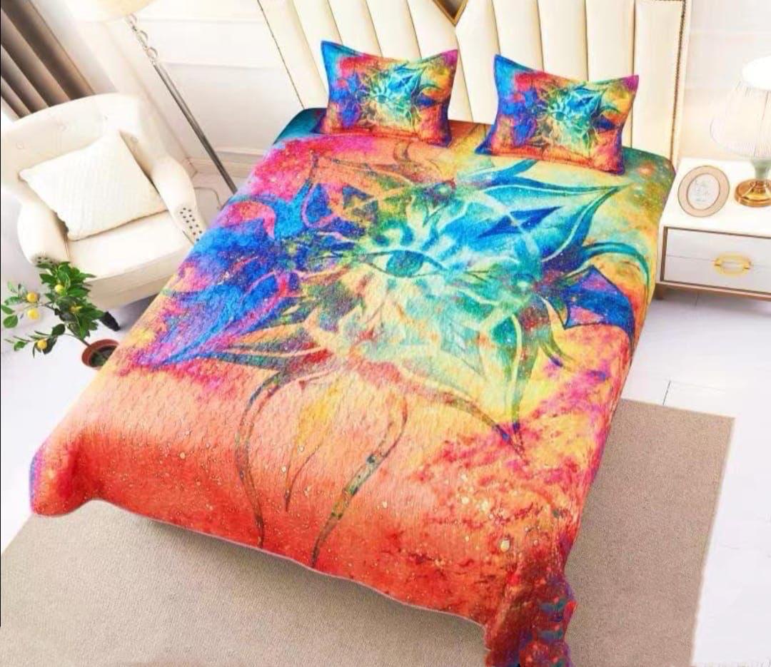 Todo Hogar Santiago De Chile - Cubrecama De Microfibra Estampado 2 Plazas - 55