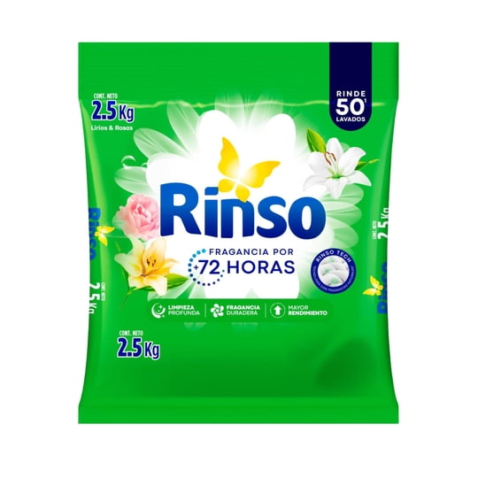 Detergente En Polvo Lirios Y Rosas 2.5 kg Rinso