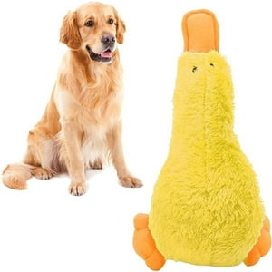 Veatool - Juguete De Felpa Con Forma De Pato, Interactivo, Emite Sonidos, Limpia Los Dientes, Masticable, Para Mascotas (Amarillo)