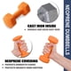 thumbnail image 5 of Par de mancuernas Balelinko de 6,8 kg, neopreno hexagonales, color naranja, 5 of 7