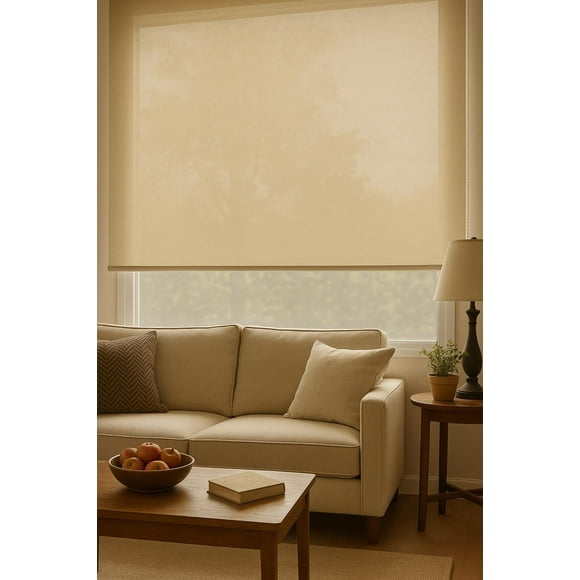 Cortina Roller Sunscreen Color Crudo 135x160 Clems
