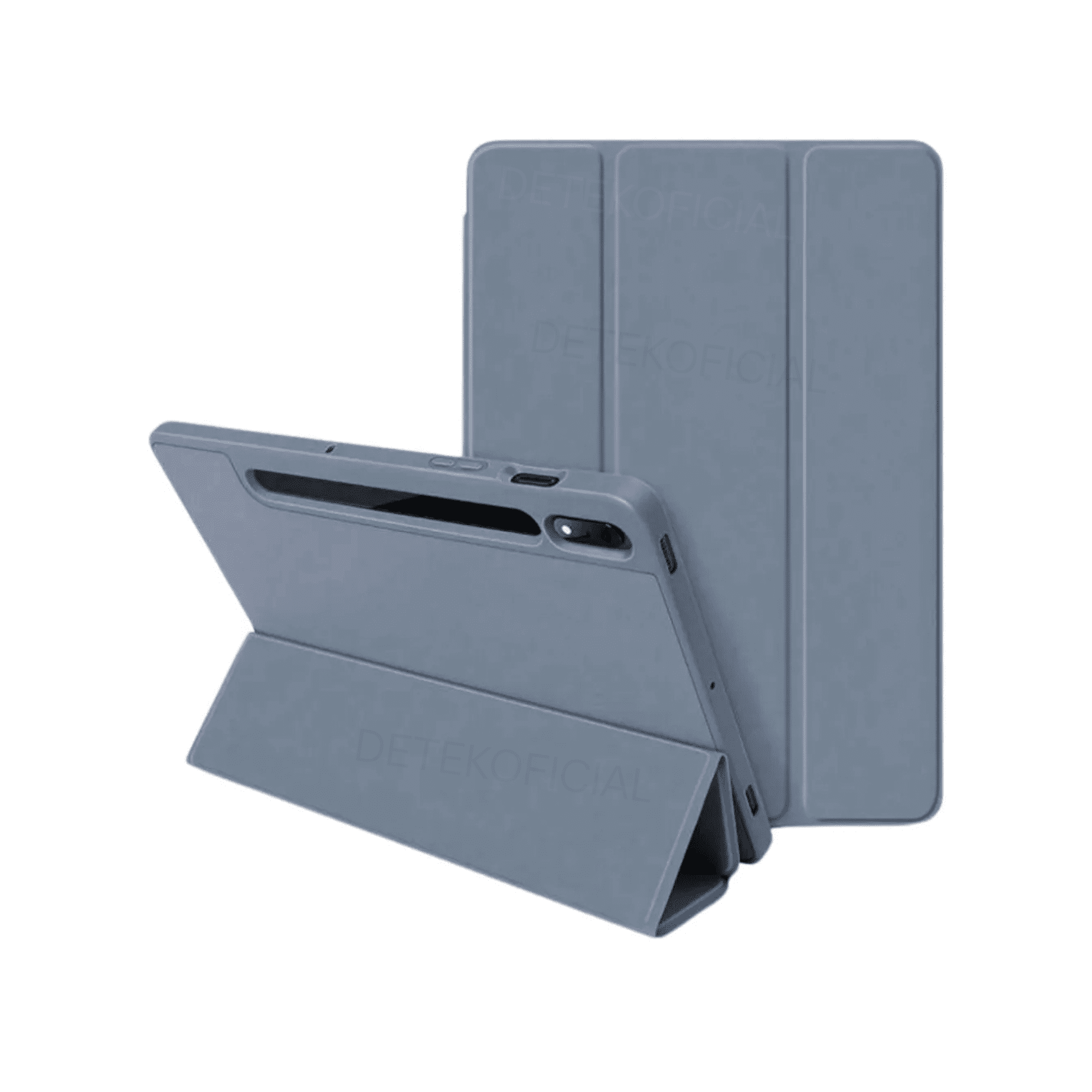 Detek Accesorios - Funda Smart Cover Para Samsung S10 Plus 2024 12.4" - Gris Azulado