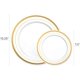 thumbnail image 5 of Juego de platos de plástico Stock Your Home de 125 piezas, blanco/dorado, 5 of 7