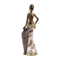 Bothyi - Figura De Mujer Africana Marrón Para Sala De Estar, Estantería, Decoración, Estilo C