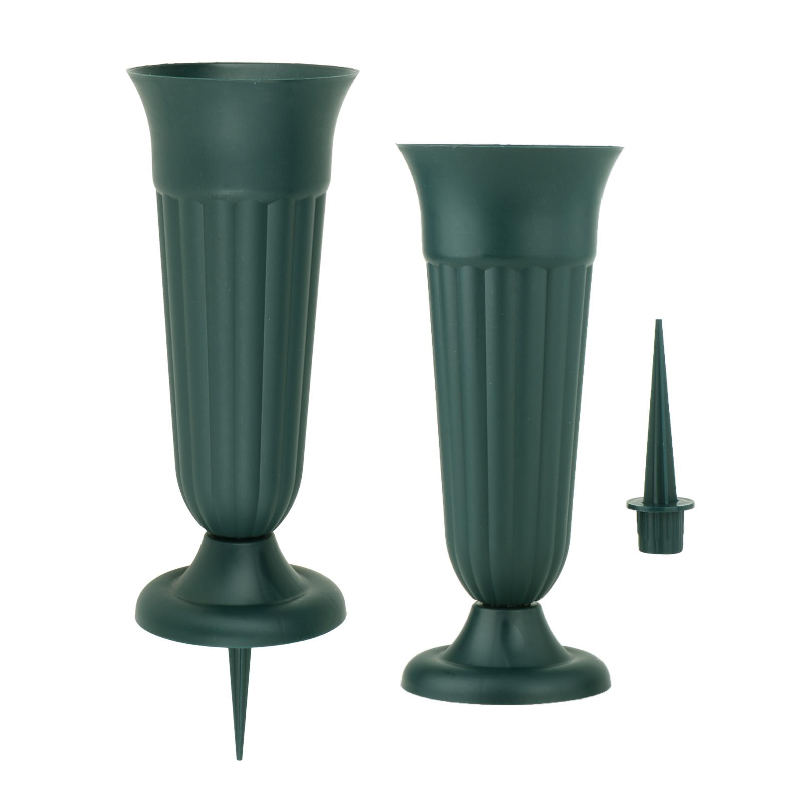 Ioensy - Florero De Cono, Contenedor De Florero De Cementerio Para Lápida, Césped Patriótico