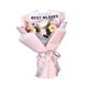 thumbnail image 4 of Ramo De Flores De Ganchillo, Ramo De Punto Hecho A Mano Para Boda, Acción De Gracias, Mamá, Rosa Rosa, 4 of 5