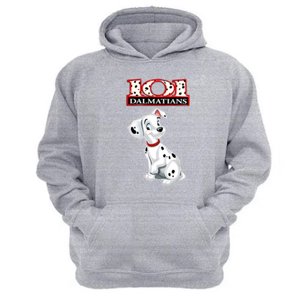 Genérico - Polerón Canguro 101 Perritos Manchas Gris Claro Talla Xl Unisex