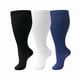 thumbnail image 1 of suxuMhao Calcetines Atléticos - Calcetines Grandes, Calcetines Extragrandes de Talla Grande, Calcetines hasta la Rodilla y la Pantorrilla para Uso Diario y Deportivo, Talla 4XL, 3 Pares, Negro y, 1 of 2