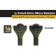 thumbnail image 3 of Ratchet Titan Tools 11324, disco de 1/4 pulgadas x 90 dientes, verde, 3 of 7
