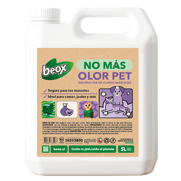 Eliminador Destructor Olores Mascotas Beox® 5 Lt