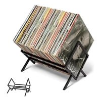 Genérica - Soporte Estantería De Almacenamiento De Discos De Vinilo Negro