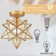 thumbnail image 5 of Lámpara de techo DANSEER de bronce con estrella morava 110V, 5 of 7