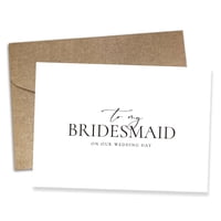 Weddinggiftswedding - Tarjeta De Boda Para Dama De Honor Con Sobre, Regalos De Boda