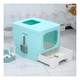 thumbnail image 1 of Arenero Para Gatos Caja De Arena Plegable Con Bandeja Grande Color Verde, 1 of 3
