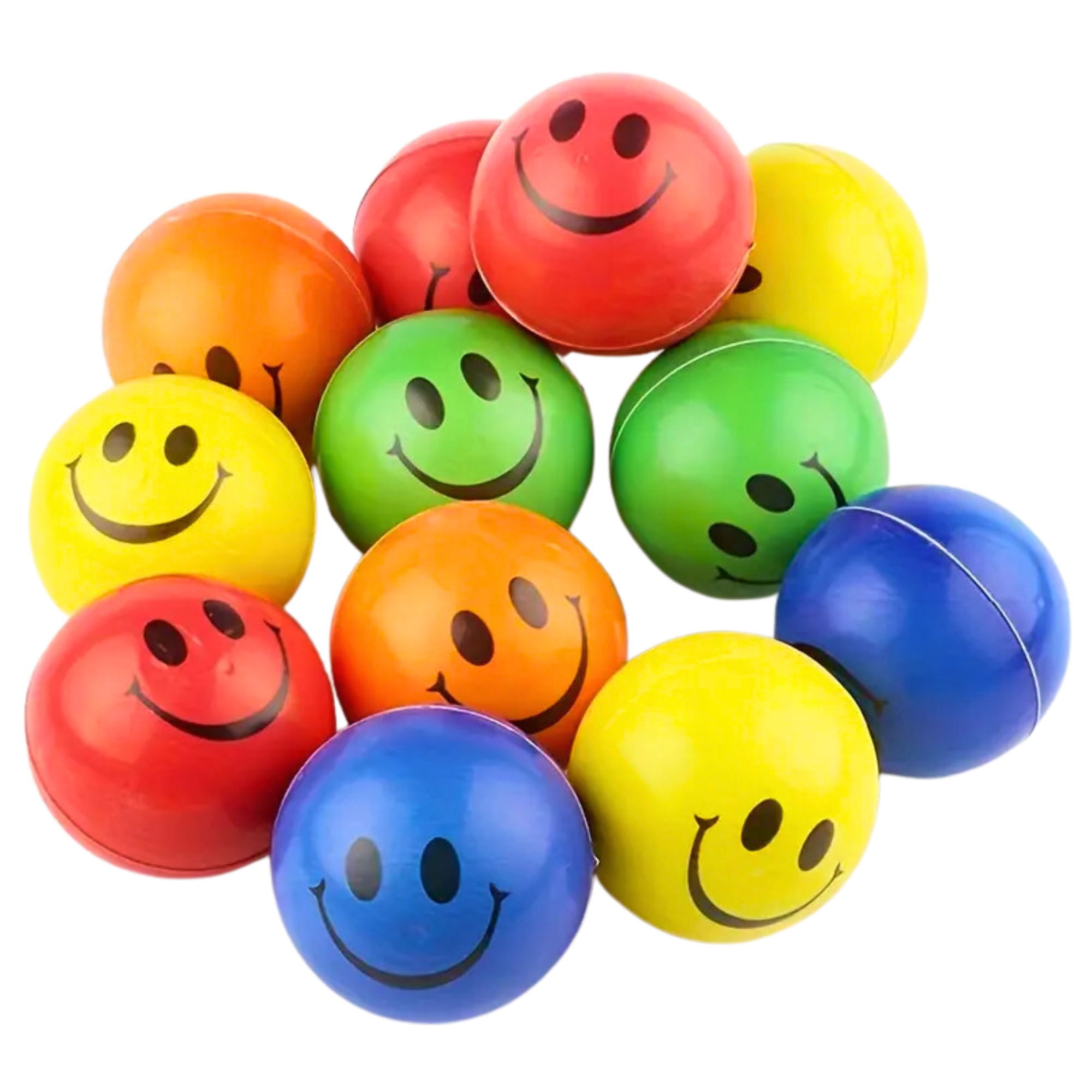 Linea Sport - Pelota Antiestrés Pack X12 Smile Juguete Sorpresa