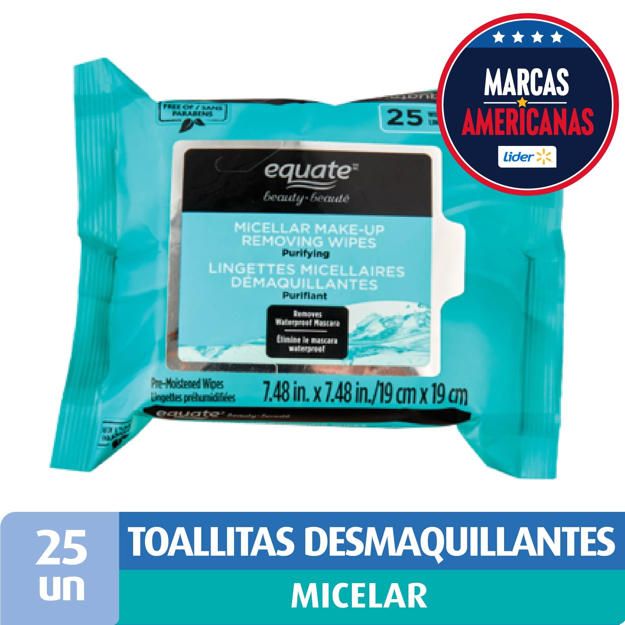 Toallitas Desmaquillantes Micelar 25 Un Equate
