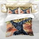 thumbnail image 5 of Pantera Negra Conjunto de sábanas temático, trío de piezas, cómodo y amigable con la piel, diseño único, regalo de decoración para el hogar para familiares, amigos y fans,173cm *218cm, 5 of 6