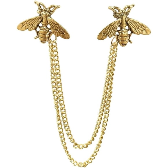 Vintage Honey Bee Brooch for Women and Men, Silver/Gold Tone
