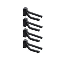 Importclick - Pack 4 Soporte Guitarra Pared Colgador Bajo Ukelele Negro