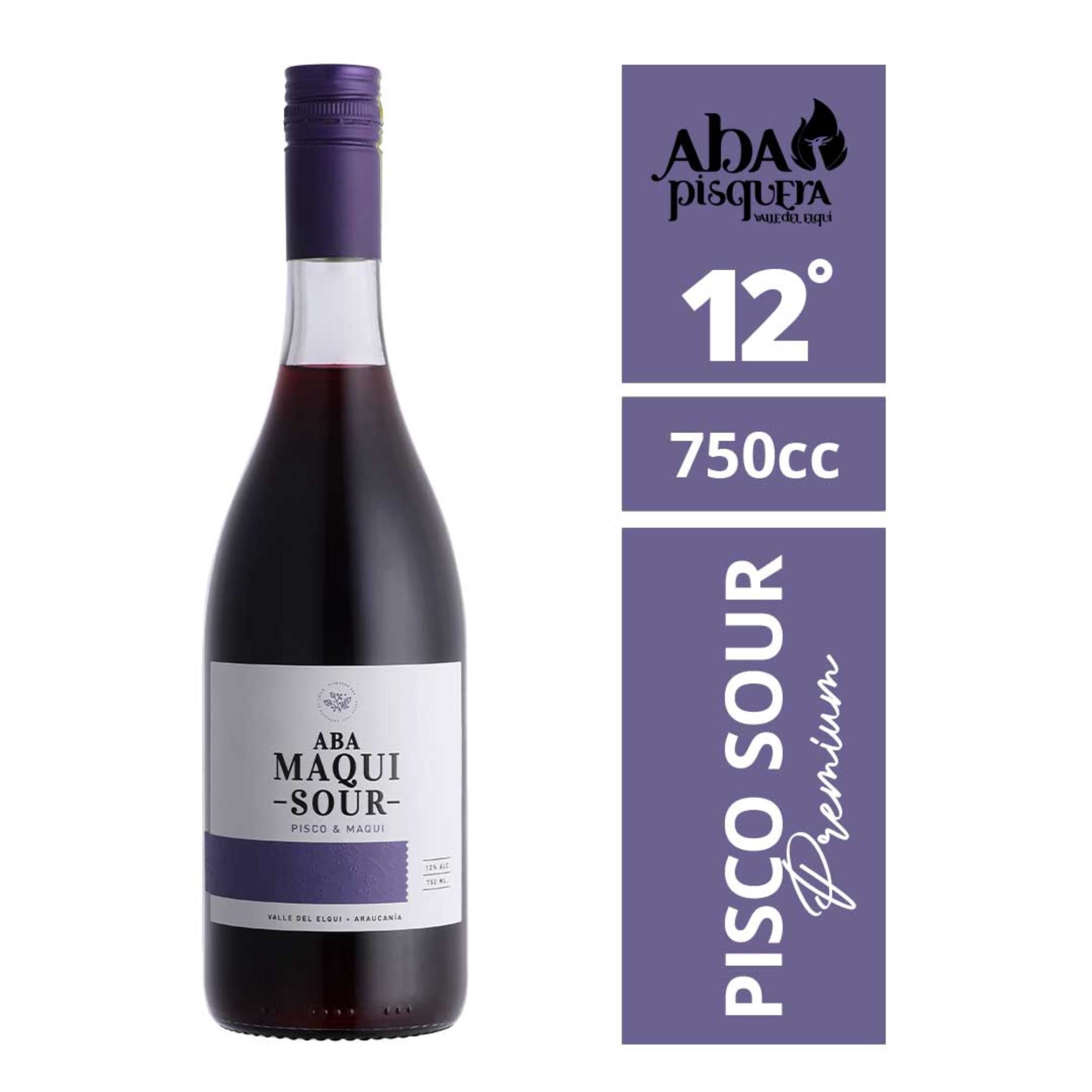 Cóctel Pisco Sour Maqui 12° Botella 750 ml ABA