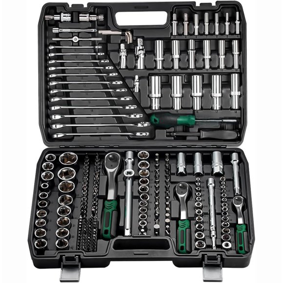 WRENCH slrongpowlr - Juego de 216 piezas con carraca de 72 dientes