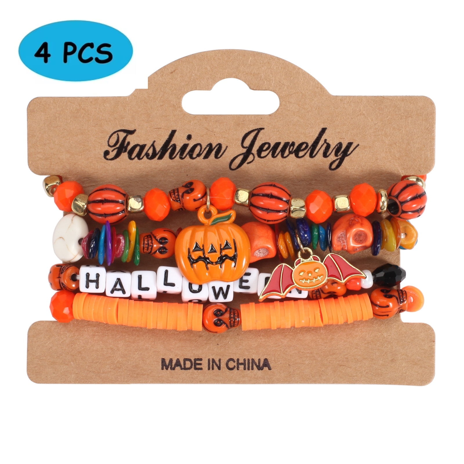 Pulsera Heshpaws Halloween Set 4 Piezas Multicolor