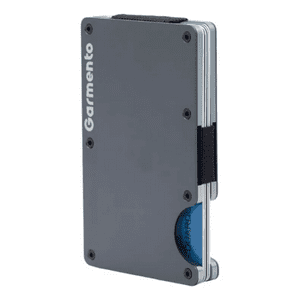 Garmento Billetera Metálica Con Correa Indestructible Rfid Gris