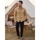 thumbnail image 2 of INSPIRE CHIC Camisa de Trabajo Casual para Hombre con Bolsillos en el Pecho, Manga Larga, Camisa de Carga para Exteriores XL Caqui, 2 of 6