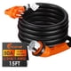 thumbnail image 1 of Cable de extensión para RV Ficstar, 50 amperios, 4,5 m, con mango de agarre Twist Lock, 1 of 8