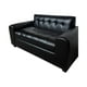 thumbnail image 1 of Sofa Tres Cuerpos Brazo Redondo Ecocuero Negro, 1 of 3
