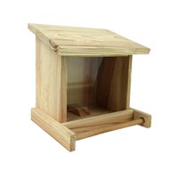 Magideal - Casa Para Pájaros De Madera, Comedero Para Pájaros, Contenedor De Comida, Fácil De Llenar, Estación De Alimentación Para Pájaros Con Techo Abatible Pa